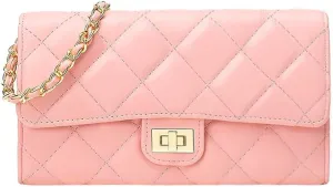 Small Quilted Crossbody Bags for Women Small Purses Cell Phone Purse Clutch Handbags with Chain Shoulder Strap