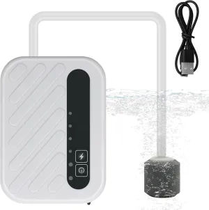 Small Rechargeable Bait Bucket Aerator, Rechargeable Aerator for Fishing,Adjustable 3 Speed 13GPH-32GPH Minnow Bucket Aerator,Intermittent Mode,Quiet Voice, Suitable for Fishing Enthusiasts