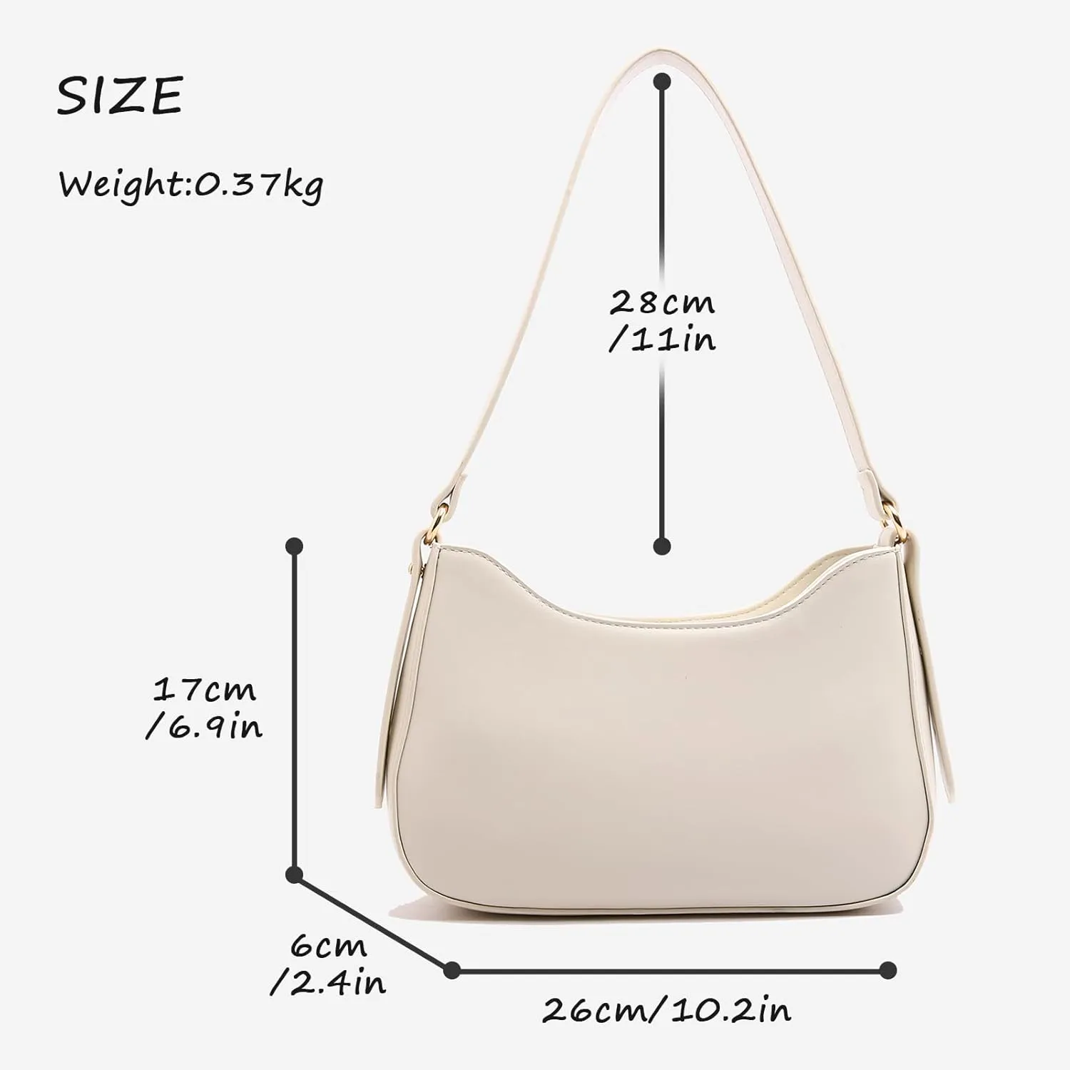 Small Shoulder Purse for Women - Mini Leather Shoulder Bag Little Tote Bag Trendy Hobo Bag with Zipper