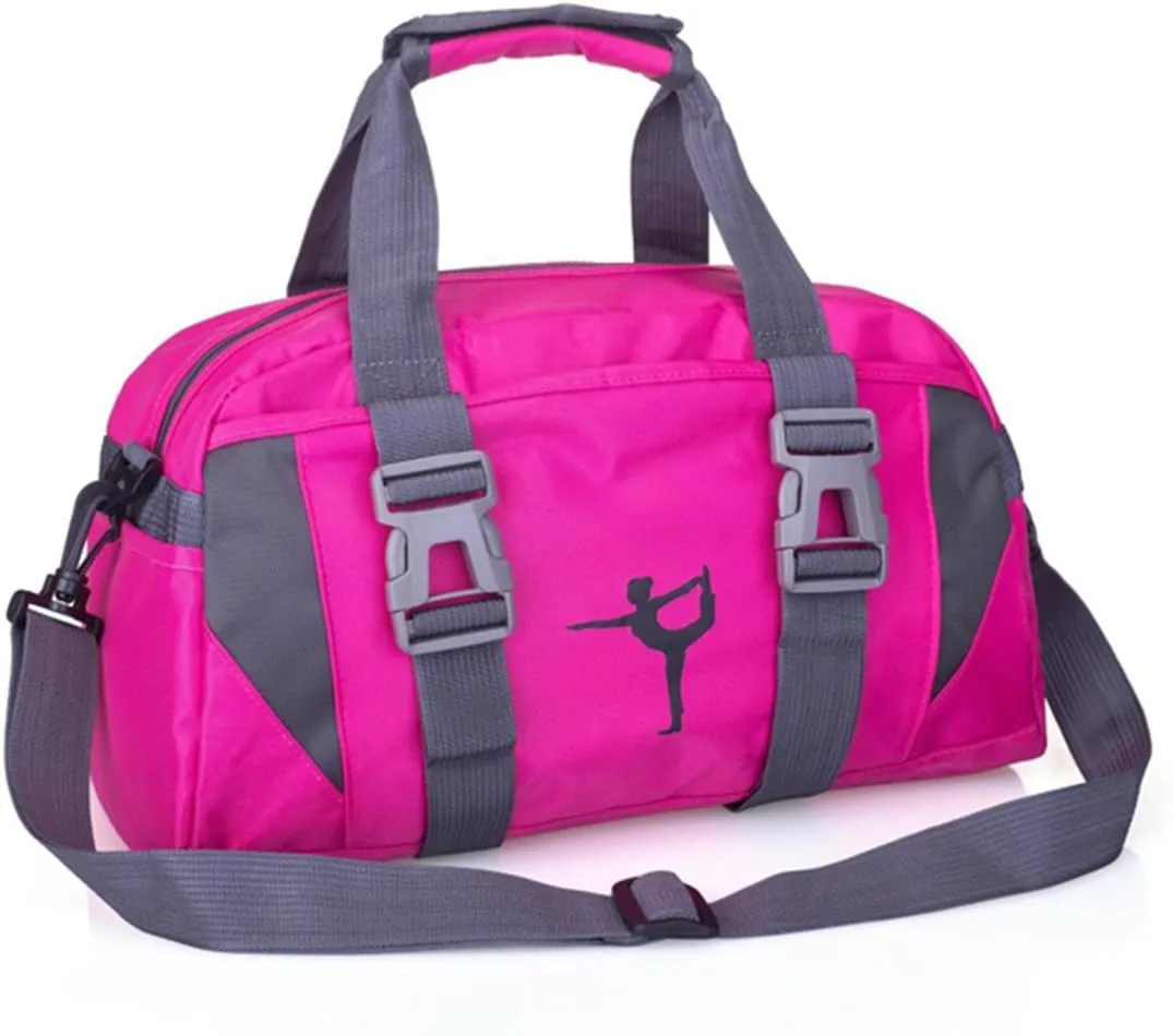 Small/Large Dance Duffle Bag For Girls Sport Gym Bags For Women Yoga Bag (Rose, Large)