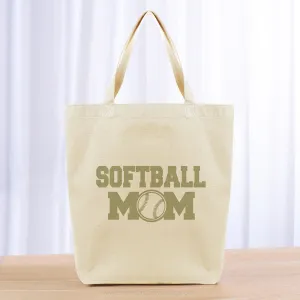 Softball Mom Tote Bag - khaki