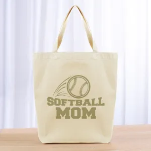 Softball Mom Tote Bag - khaki