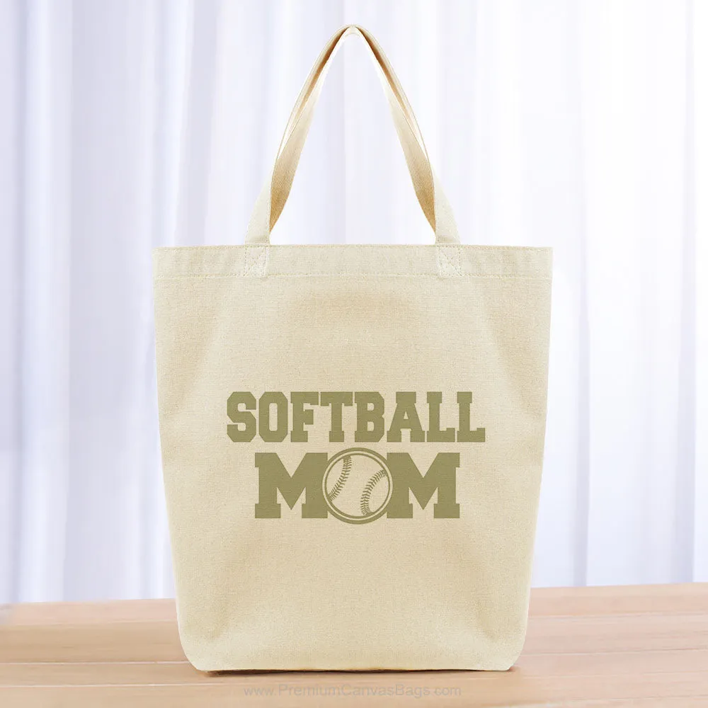 Softball Mom Tote Bag - khaki