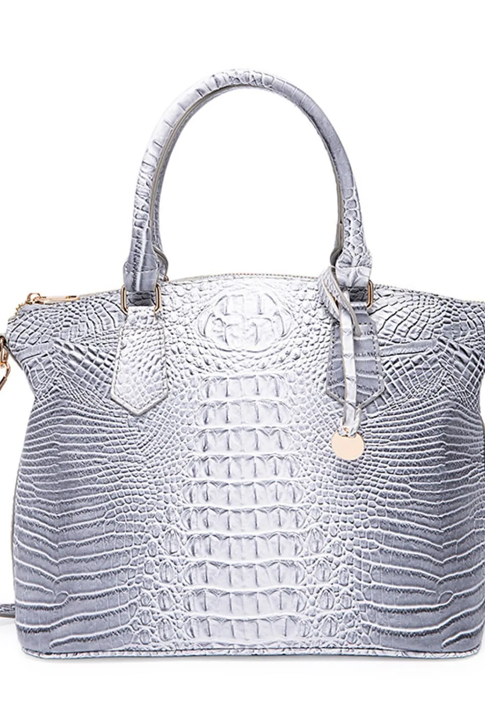 SophistiCroc Embossed Satchel Leather Handbag