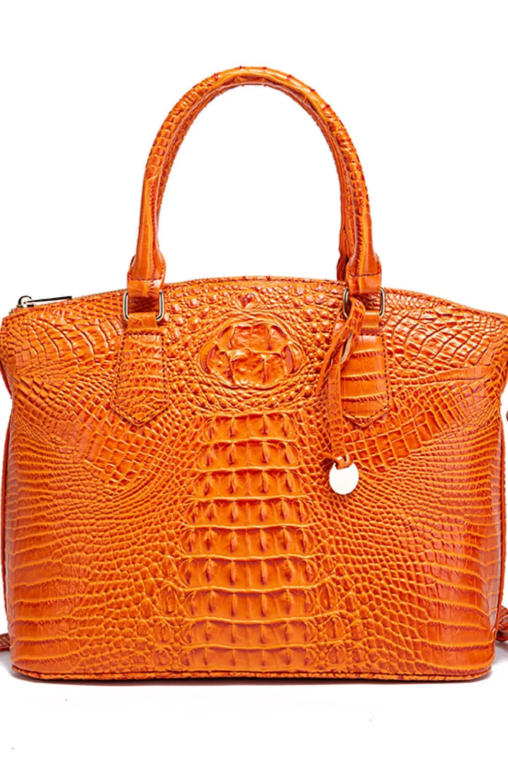 SophistiCroc Embossed Satchel Leather Handbag