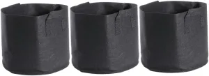Sosoport 3pcs 5 Let Pot Grow Bags Nonwoven Aeration Pots with Handles 5 Gallon for Planting