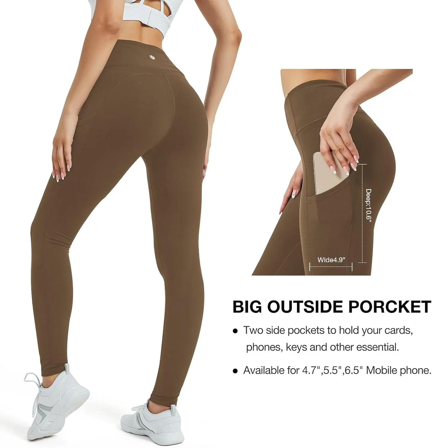 SP3LOPS Fleece Lined Leggings Women,Waterproof Winter Thermal Leggings for Women, Thick Warm Lined Yoga Pant Pockets