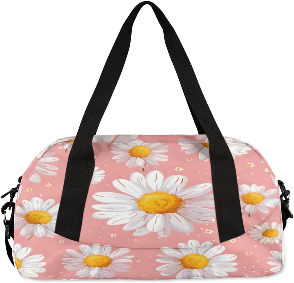 Sport Duffel Bag Floral Daisy Kids Gym Bag Weekender Overnight Bags for Boys Girls Teens Carry On Workout Travel Bag