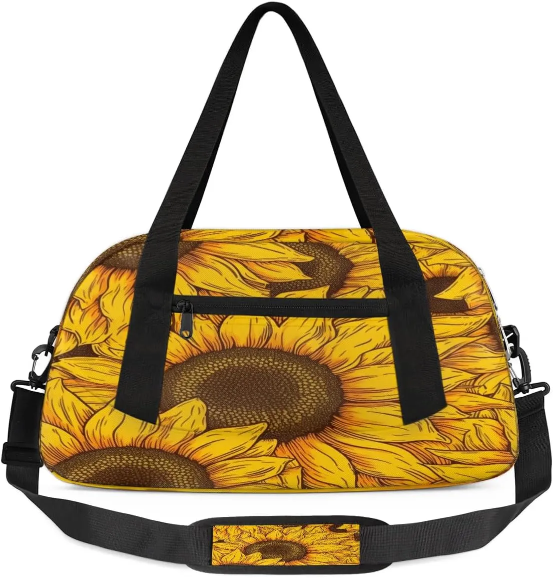 Sport Duffel Bag Floral Sunflowers Kids Gym Bag Weekender Overnight Bags for Boys Girls Teens Carry On Workout Travel Bag