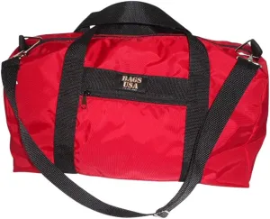 Sport gym or travel bag with side pocket Made in USA (Red)