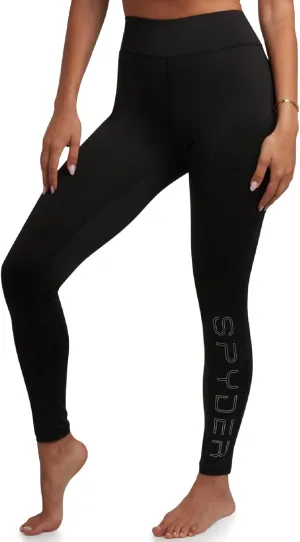 Spyder Women's Activewear Legging - Poly Span Knit UPF 50 High Waisted Tummy Control Printed Athletic Legging (Sizes: S-XL)