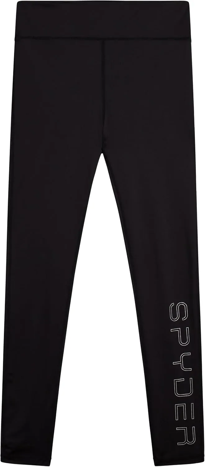 Spyder Women's Activewear Legging - Poly Span Knit UPF 50 High Waisted Tummy Control Printed Athletic Legging (Sizes: S-XL)