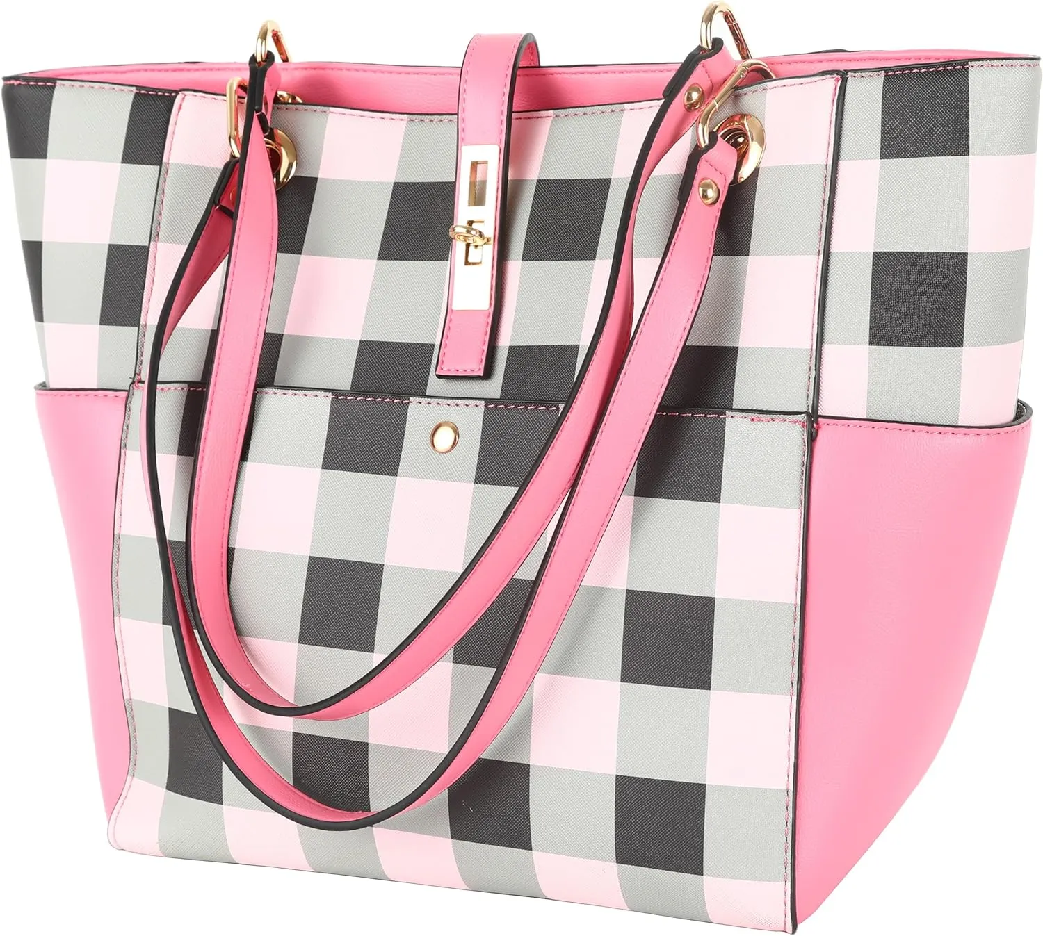 sqlp Large Tote Bag for Women Work Handbags Leather Big Purse Woman Bucket Bag Ladies Crossbody Purses Pink