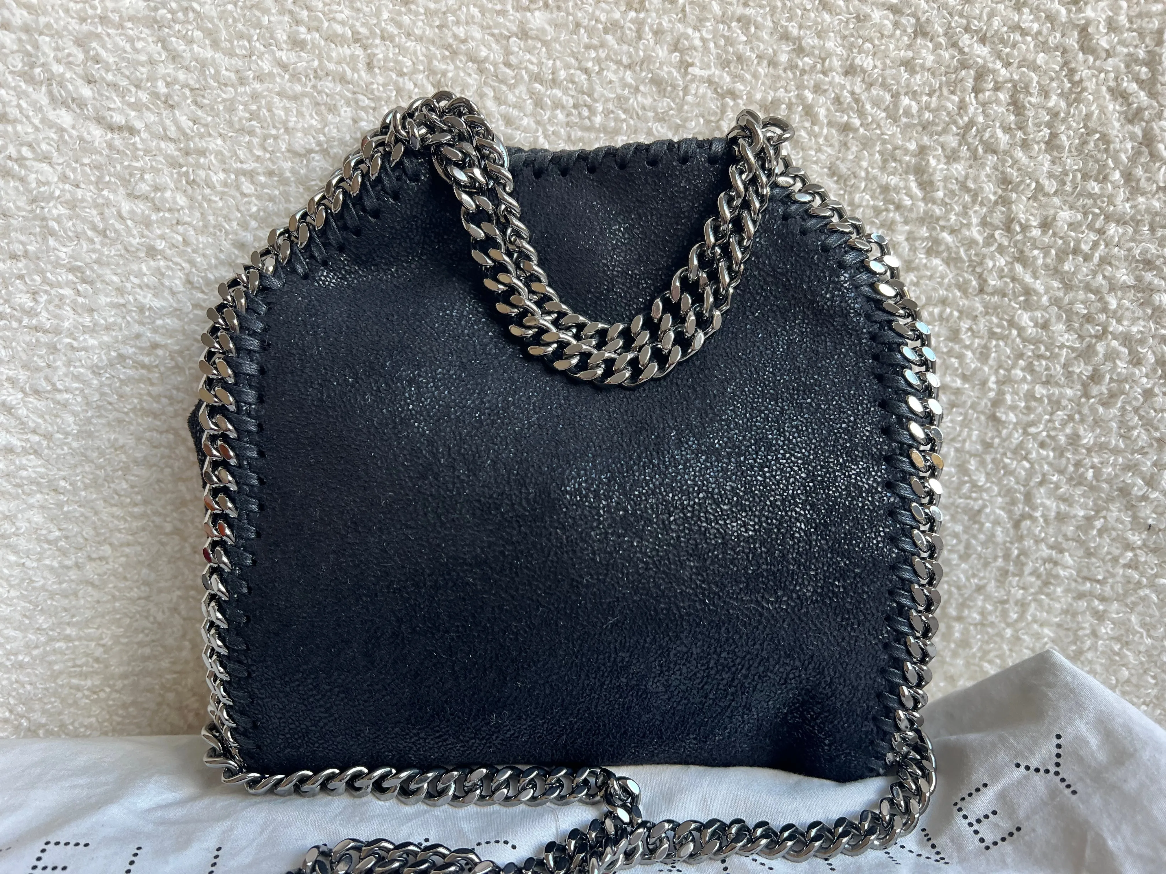 Stella McCartney Black Tiny Falabella Tote Bag (RRP £775)