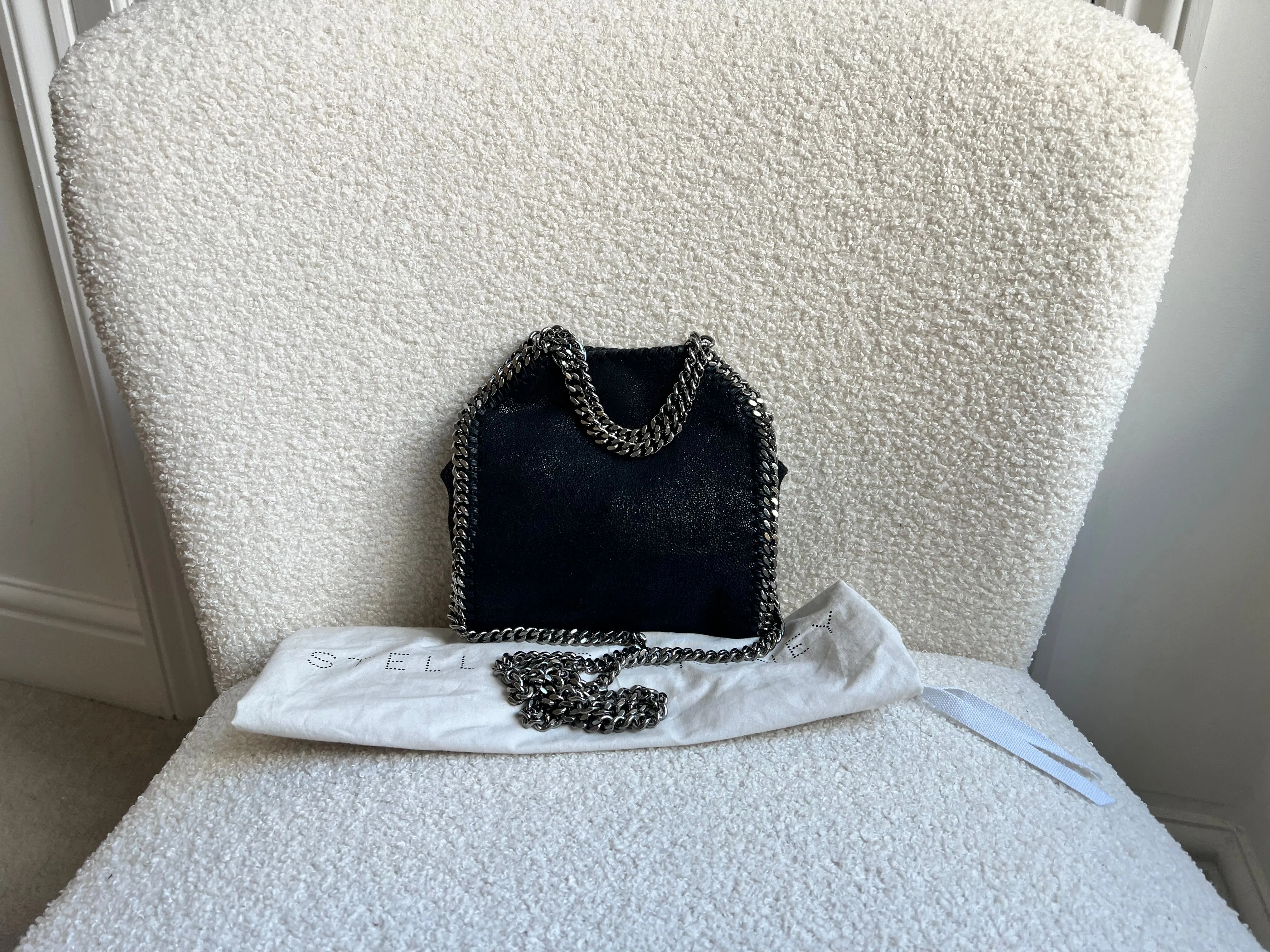 Stella McCartney Black Tiny Falabella Tote Bag (RRP £775)