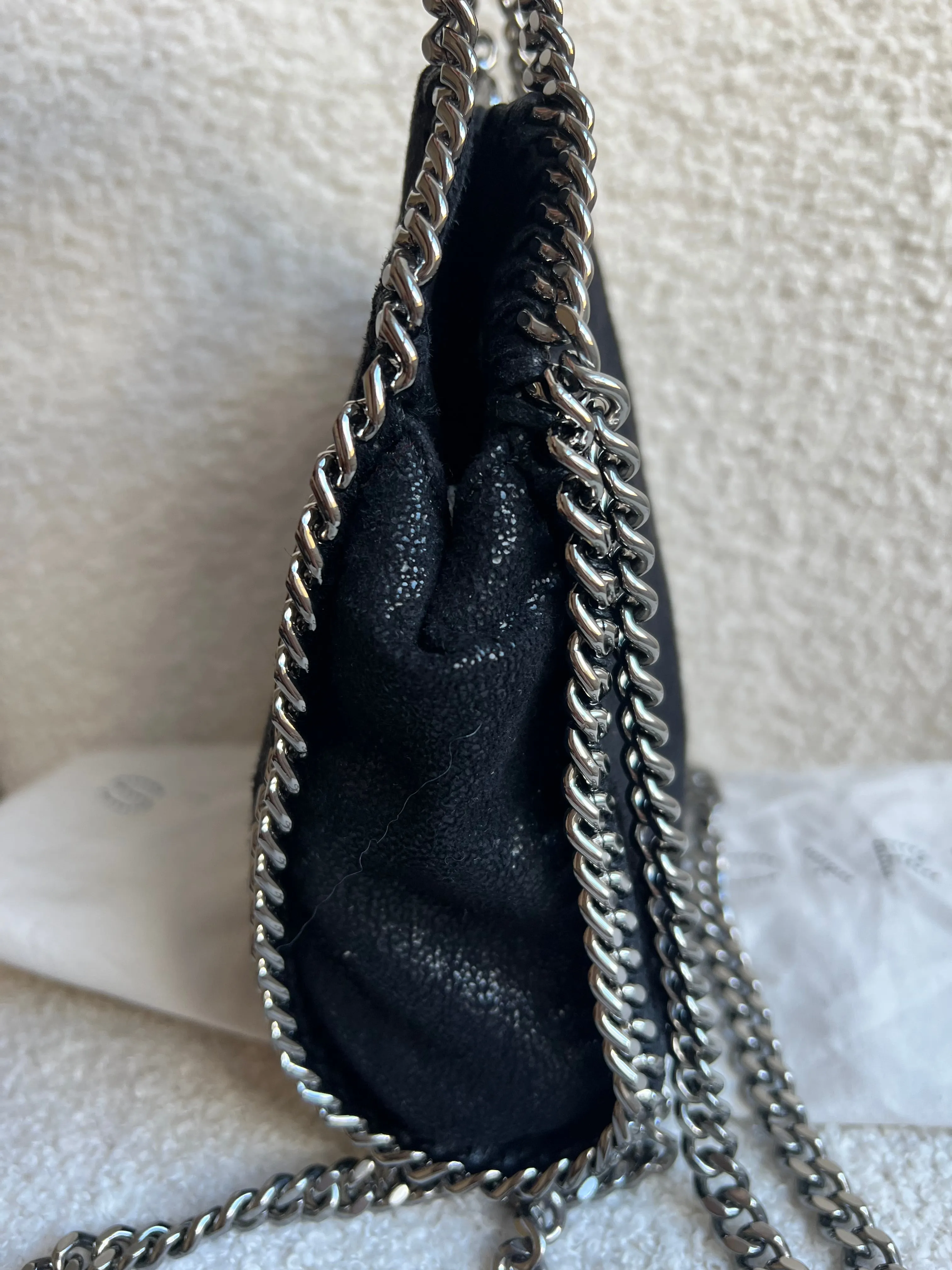 Stella McCartney Black Tiny Falabella Tote Bag (RRP £775)