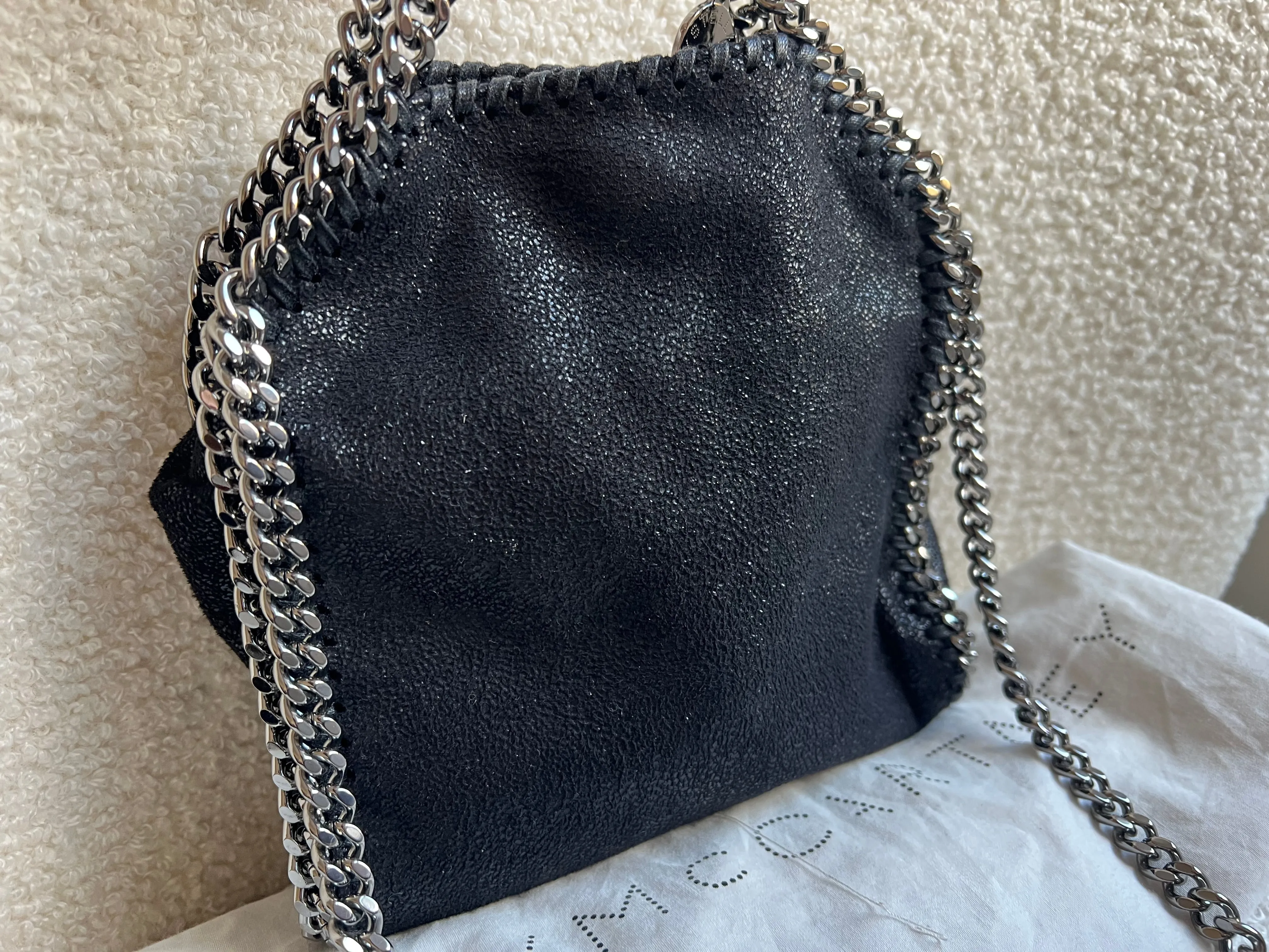 Stella McCartney Black Tiny Falabella Tote Bag (RRP £775)