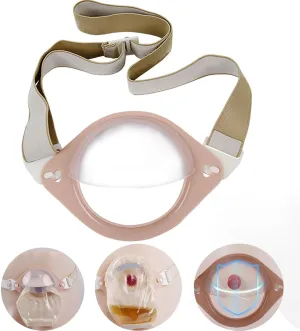 Stoma Guard | Security Shield | Stoma Chassis Reinforcement Adjustable Support Ostomy Belt, Ostomy Bag Cover Ostomy Supplies (1 Khaki)