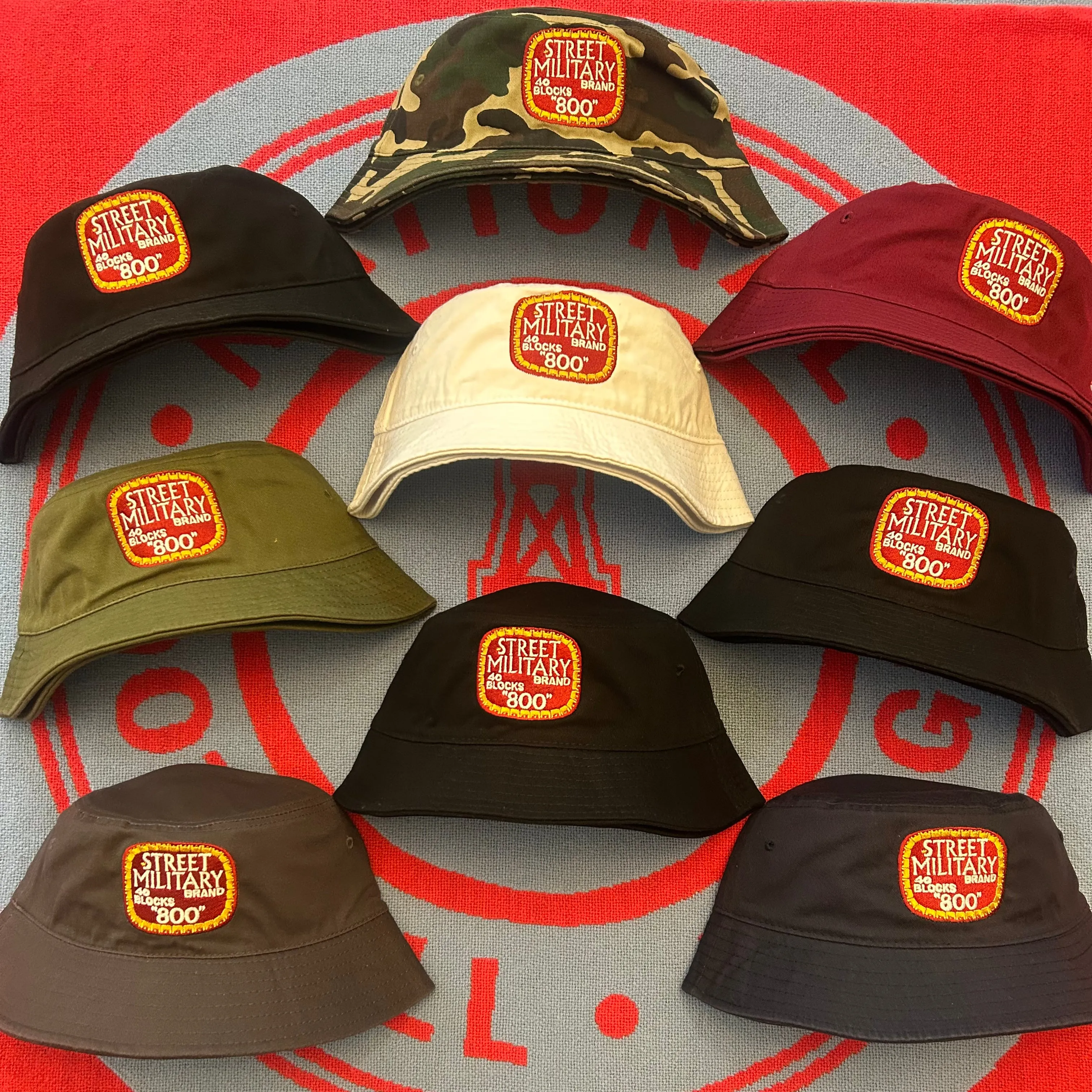 STREETMILITARYBRAND CAMOUFLAGE BUCKET CAPS