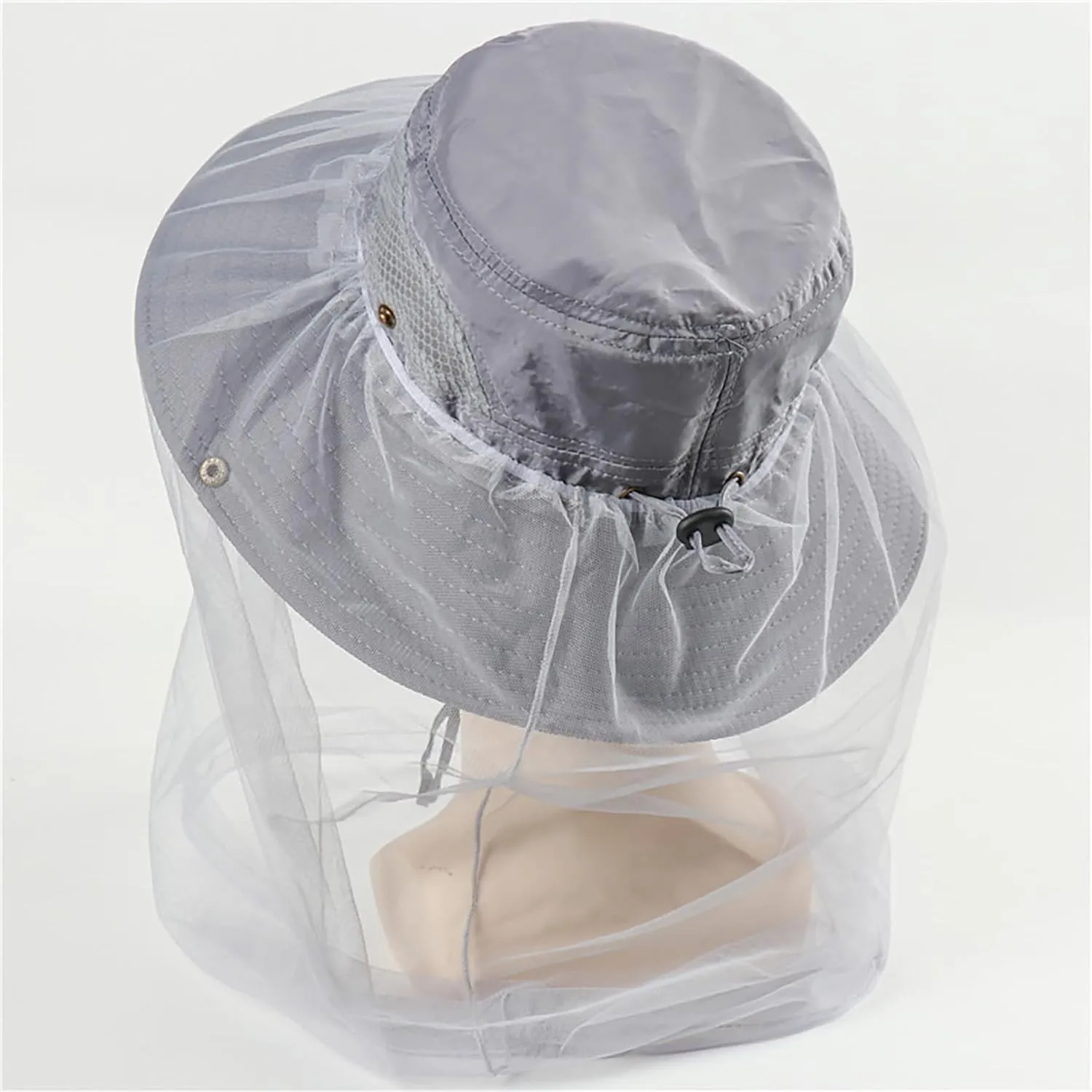 Sun Hat for Men Women Midge Net with Removable Netting Bucket Hat Mosquito Hat for Beekeeper Hiking Fishing Camping