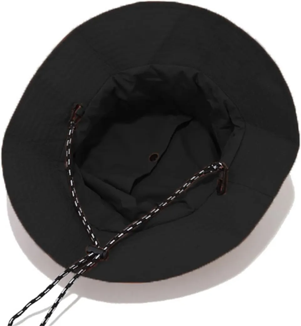Sun Hat Waterproof Bucket Hat UV Protection Fishing Hat with Chinstrap Quick Drying Foldable Fisherman Hat for Men Women