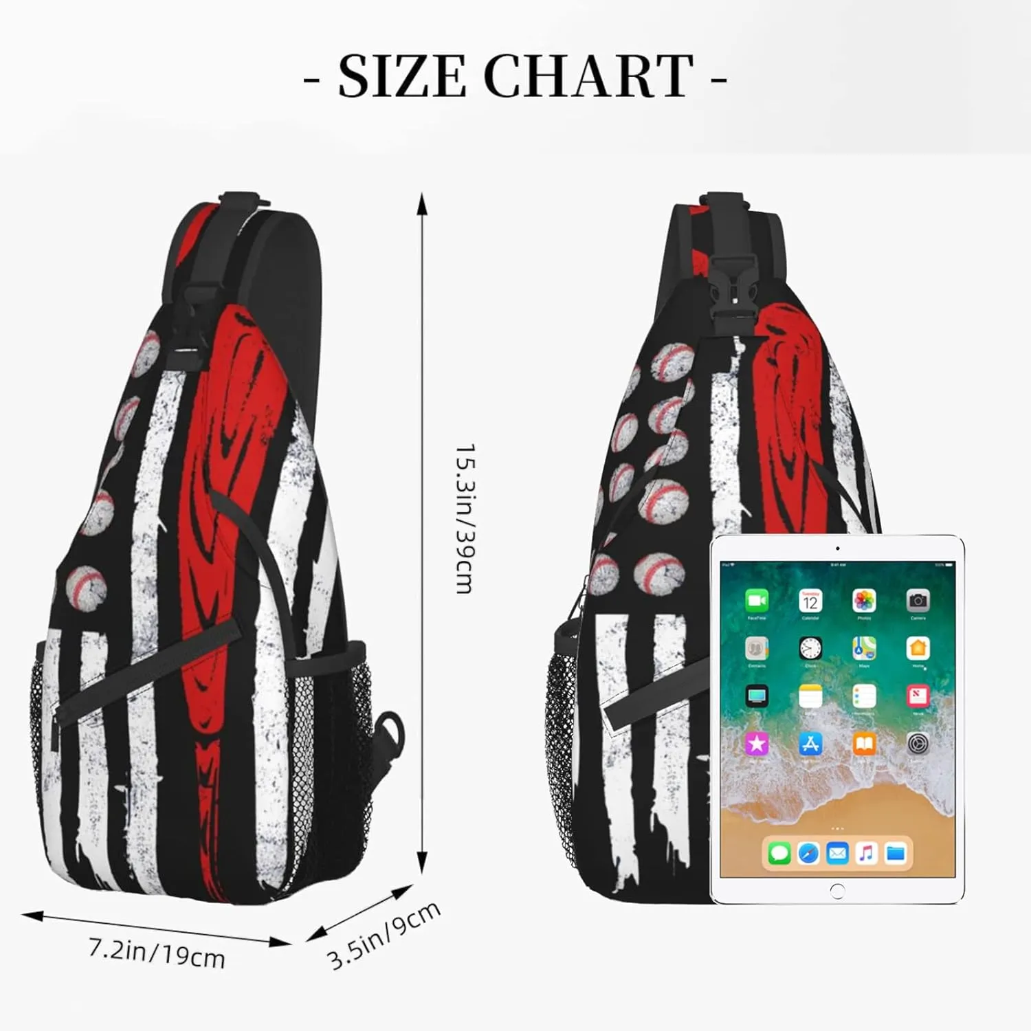 Sunflower And American Flag Sling Backpack Crossbody Shoulder Bags For Women Men, Sling Bag Travel Hiking Chest Bag Daypack