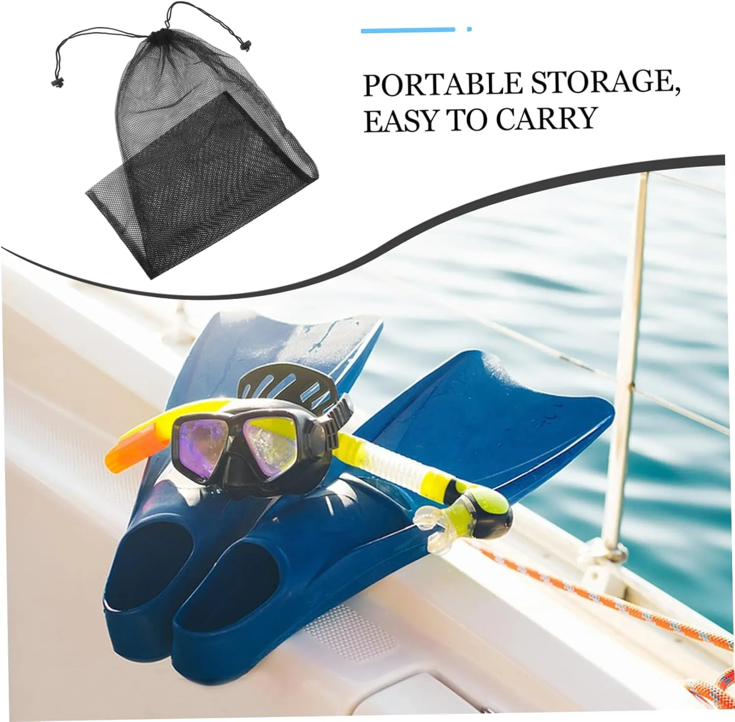 SUPVOX Swim Mesh Bags for Swimmers Mesh Swim Bags for Swimmers Snorkeling Gear Bag Draw Bags Mesh Bag for