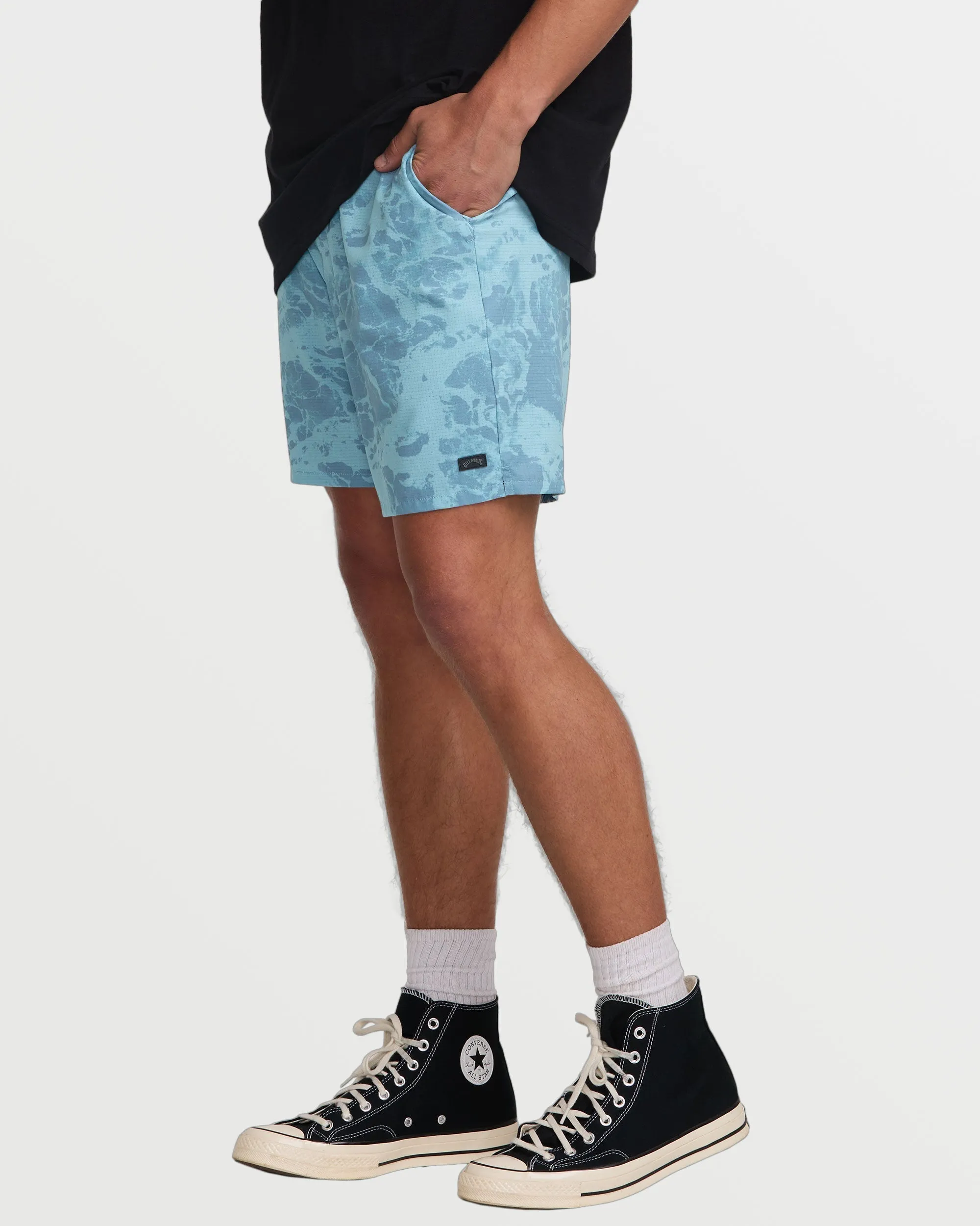 Surftrek Perforated Elastic 17" Hybrid Shorts - Glacier Blue