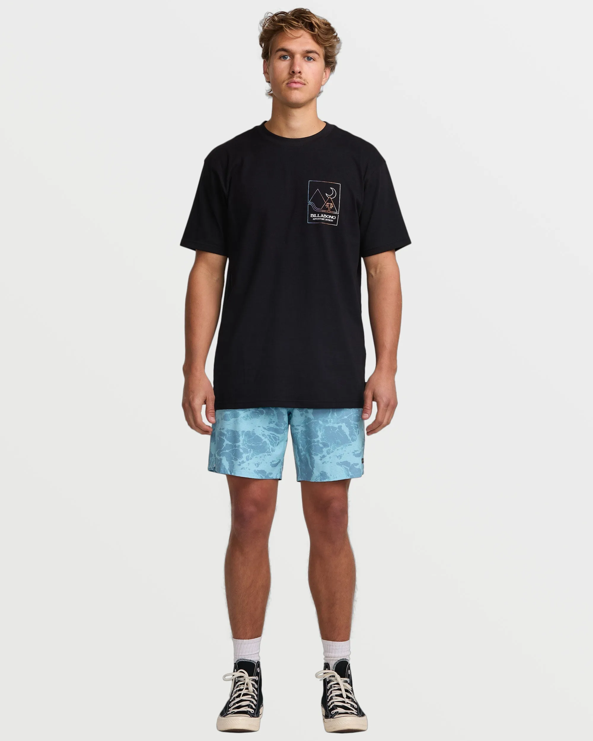 Surftrek Perforated Elastic 17" Hybrid Shorts - Glacier Blue