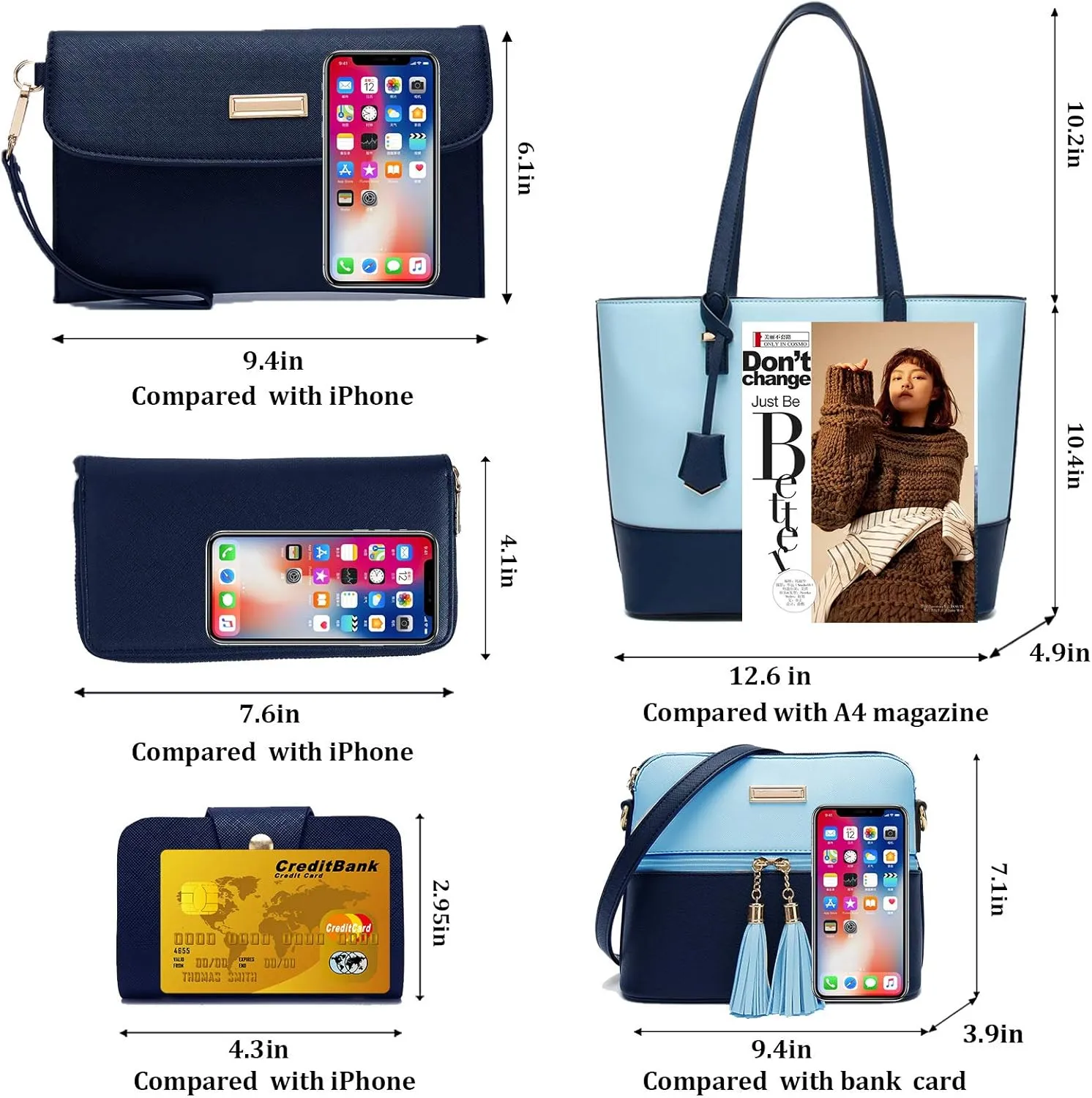 SYKT Purses and Handbags for Womens Satchel Shoulder Tote Bags Wallets