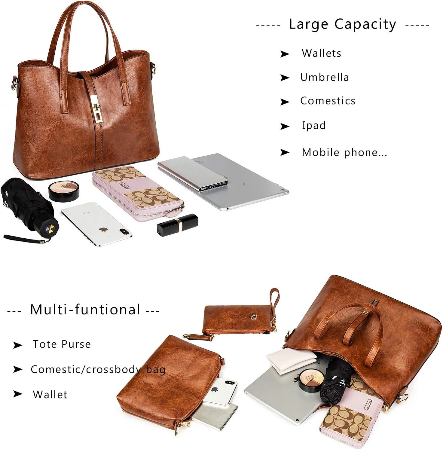 SYKT Purses and Handbags for Womens Satchel Shoulder Tote Bags Wallets