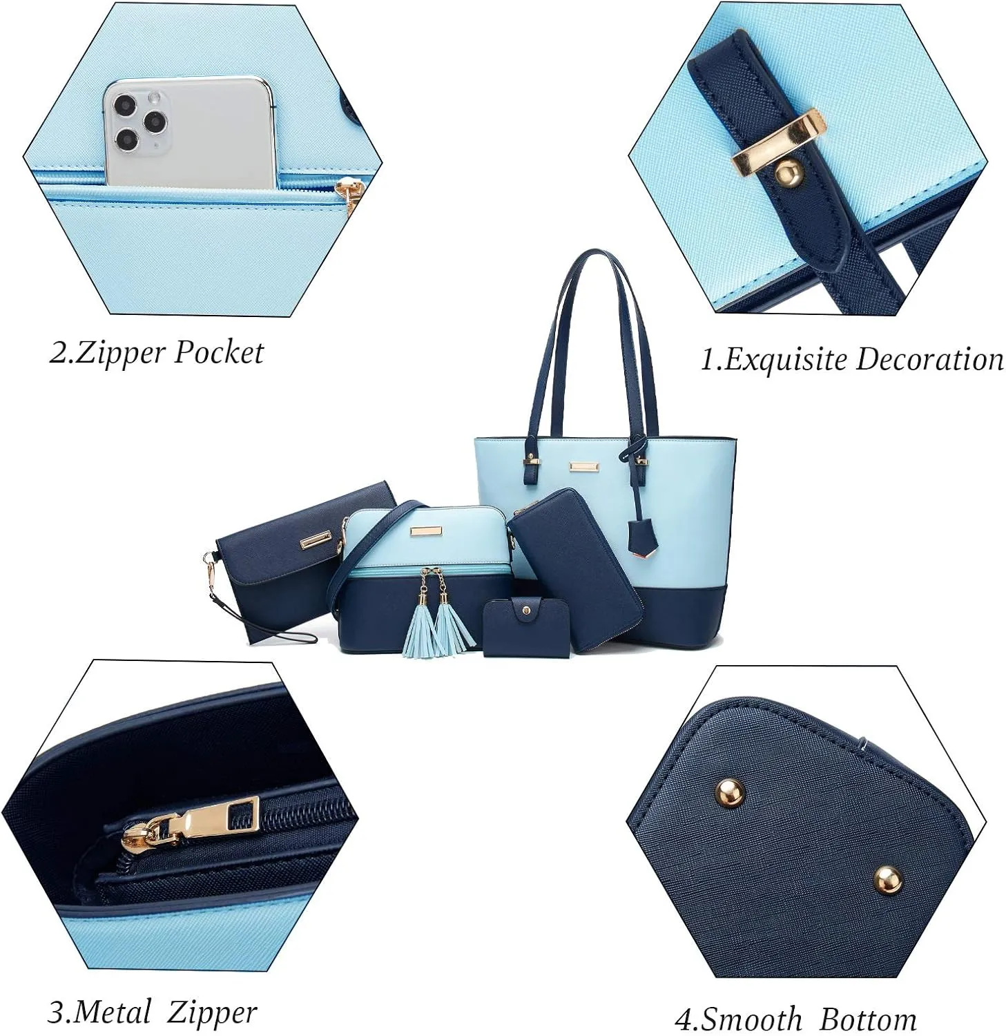 SYKT Purses and Handbags for Womens Satchel Shoulder Tote Bags Wallets