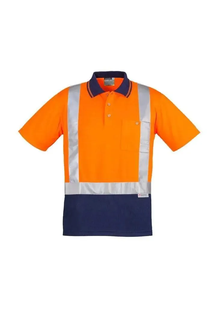 Syzmik Men’s Hi Vis Spliced Polo - Short Sleeve Shoulder Taped ZH233