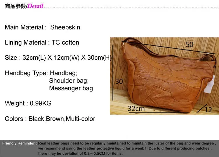 Talulla sheepskin hobo bag