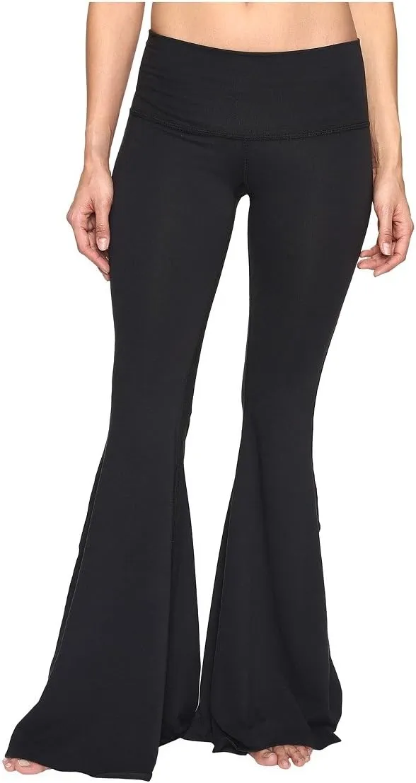 teeki Long Bell Bottom Pant for Women High-Waist Stretchy Flare Bell Bottoms Premium Athletic Pants Retro 70s