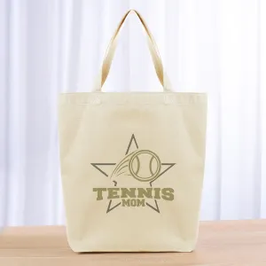 Tennis Mom Tote Bag - khaki gray