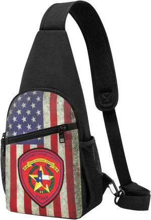 Texas Highway Patrol Travel Hiking Bag Cross Chest Bag Diagonally