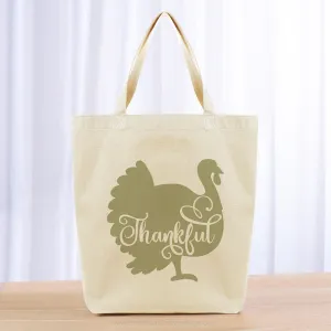 Thanksgiving Tote Bag - khaki