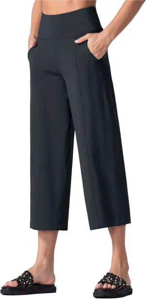 THE GYM PEOPLE Womens' Yoga Pants with Pockets and Tummy Control High Waist in Flare Crop