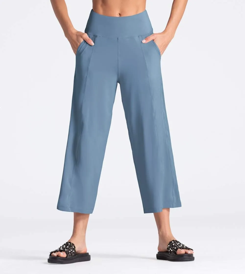 THE GYM PEOPLE Womens' Yoga Pants with Pockets and Tummy Control High Waist in Flare Crop