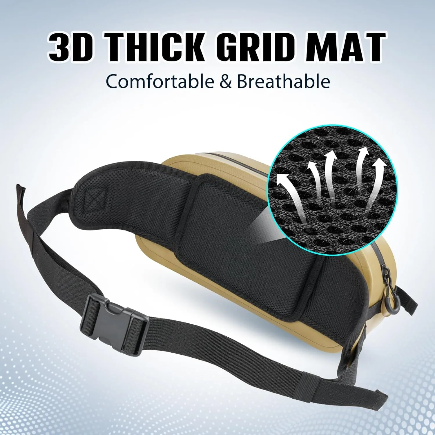 THKFISH Waterproof Fishing Waist Pack, Large Fishing Tackle Bag with Adjustable Strap, Airtight Zipper Closure, Lightweight Sling Fishing Waist Bag for Fly Fishing, Brown