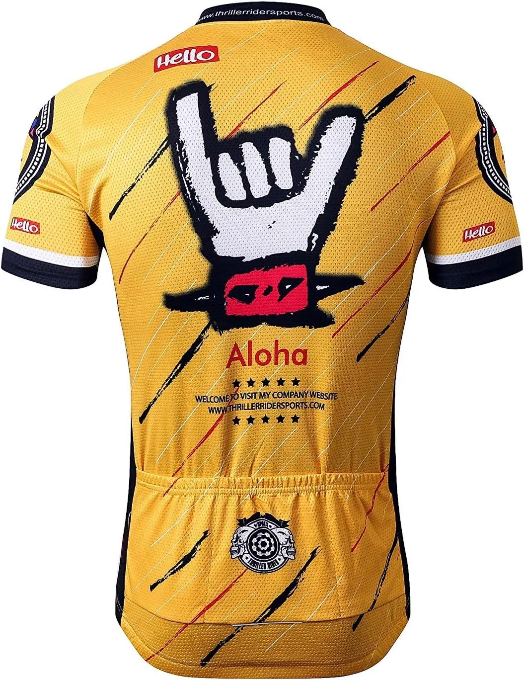 Thriller Rider Sports Mens Mountain Bike Short Sleeve Cycling Jersey Bike Tshirt