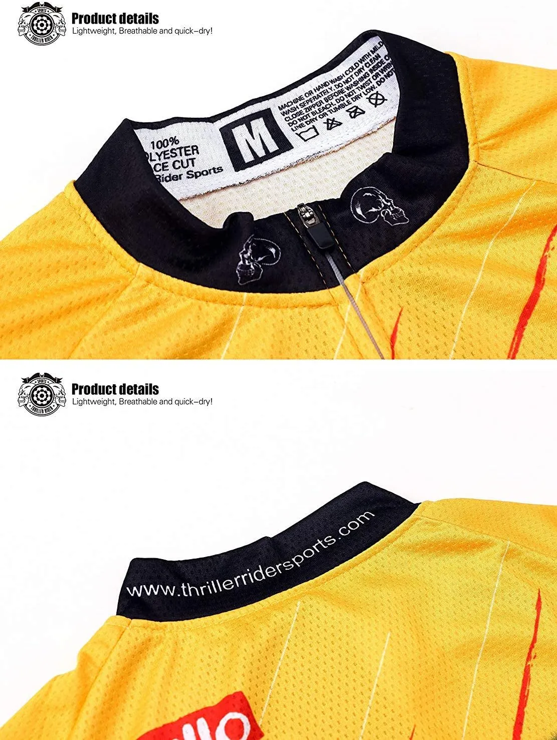 Thriller Rider Sports Mens Mountain Bike Short Sleeve Cycling Jersey Bike Tshirt