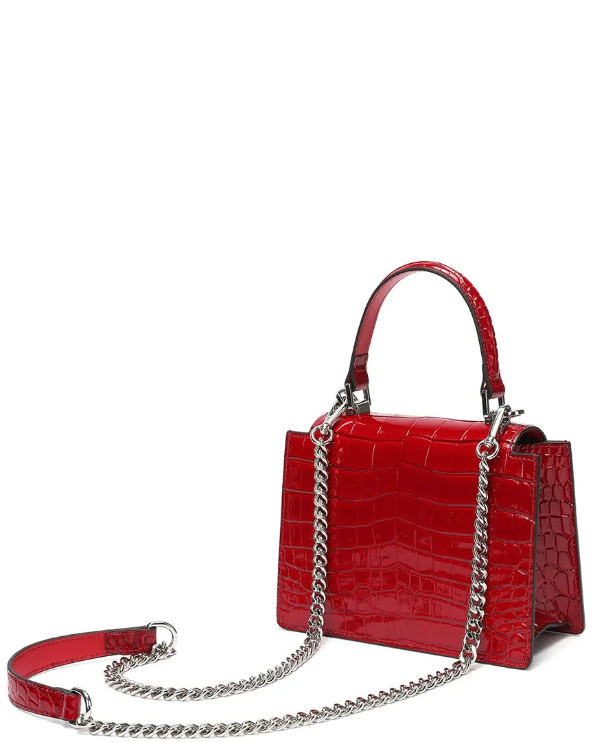 Tiffany & Fred Paris Croc-Embossed Patent Satchel