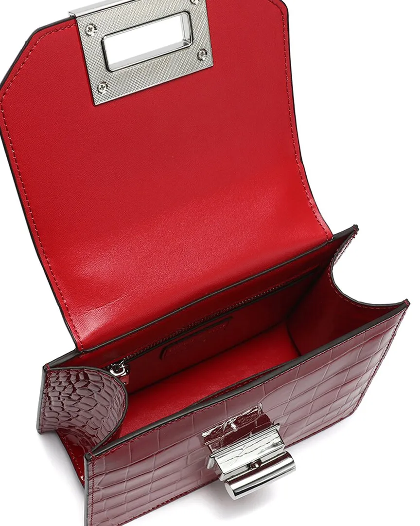 Tiffany & Fred Paris Croc-Embossed Patent Satchel
