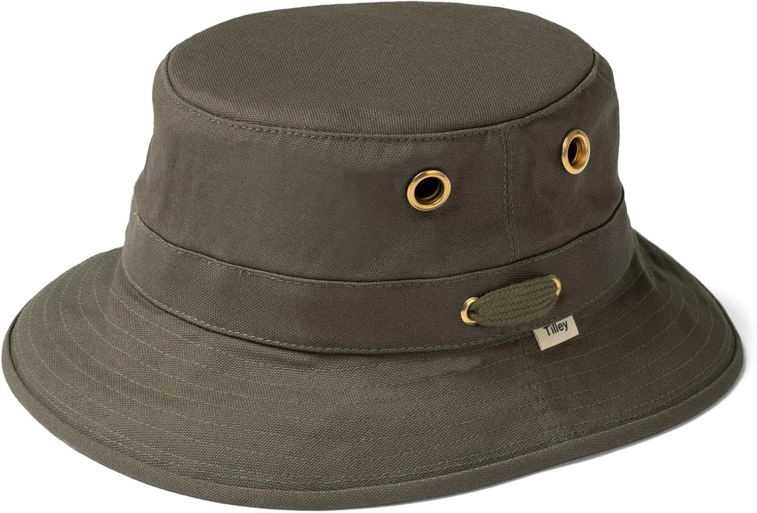 Tilley Womens Iconic T1 Bucket Hat, Olive, 7 1/2 US