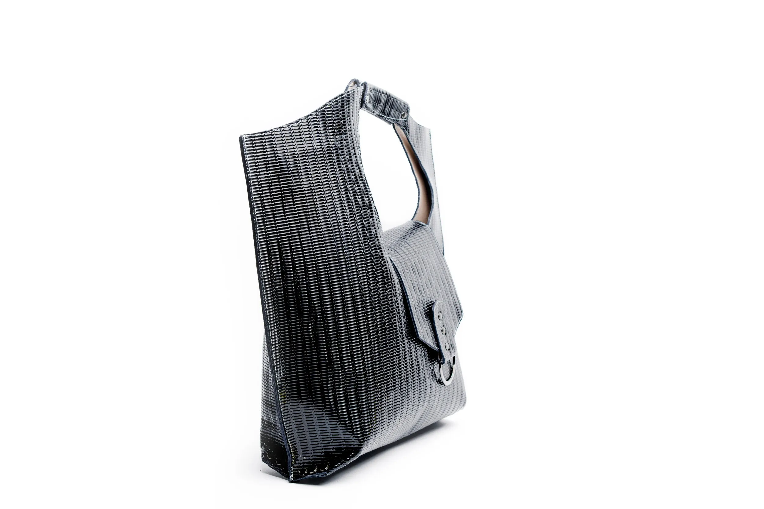 Tokyo Core Shoulder Bag in Patent Navy