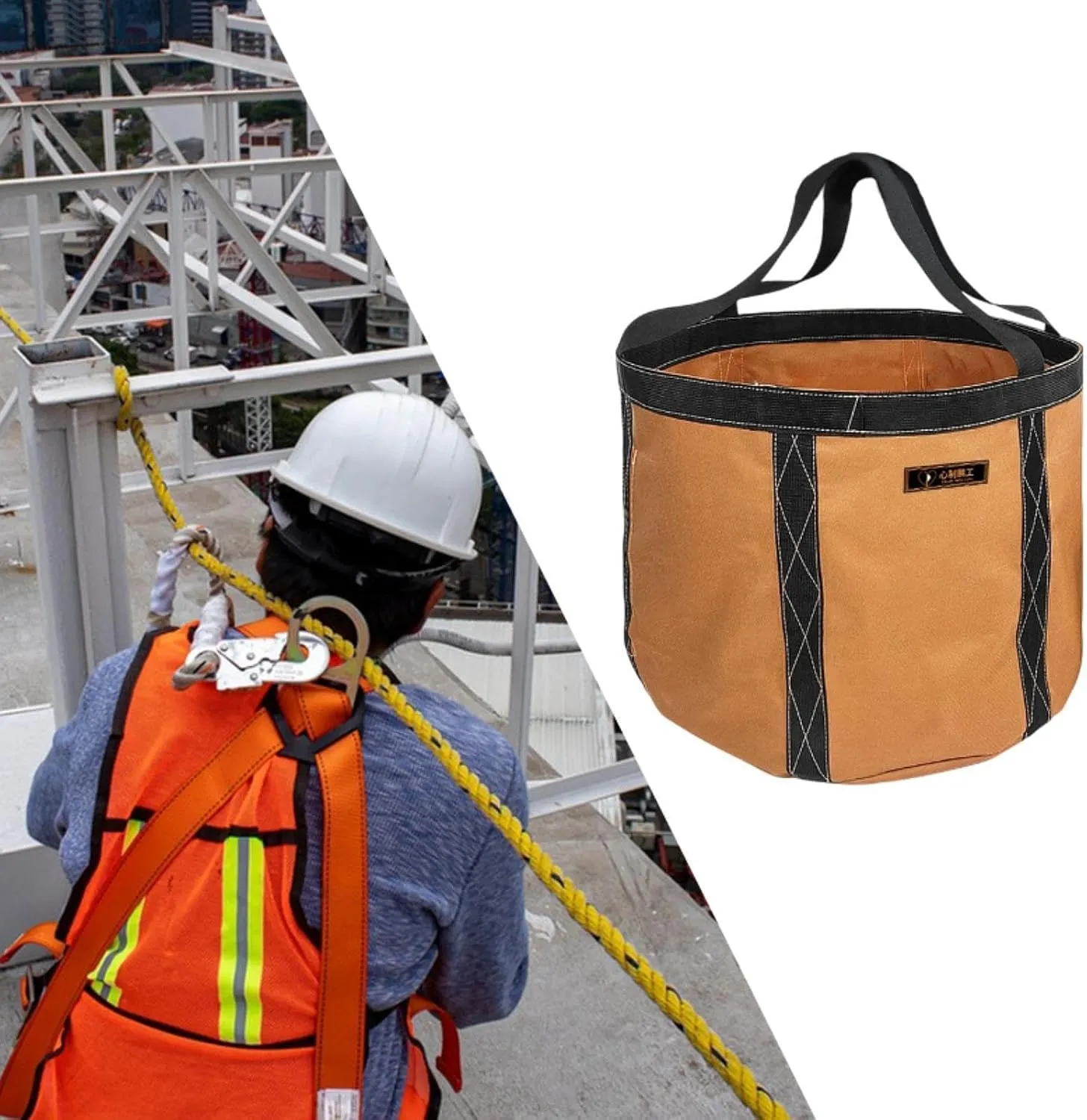 Tool Storage Bucket Utility Sack Lightweight Sturdy Structure Aerials Grunt Bag Equipment Bag for Industrial and Home Use