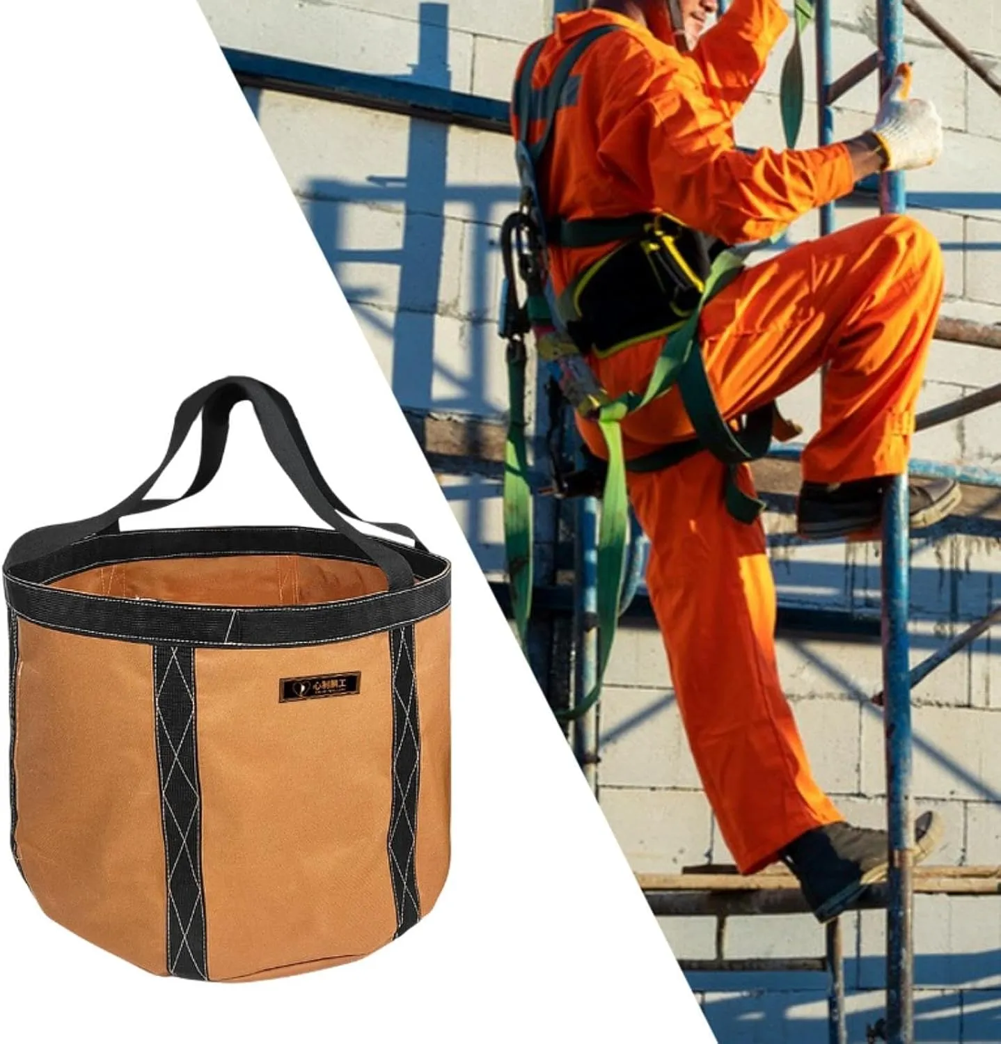 Tool Storage Bucket Utility Sack Lightweight Sturdy Structure Aerials Grunt Bag Equipment Bag for Industrial and Home Use