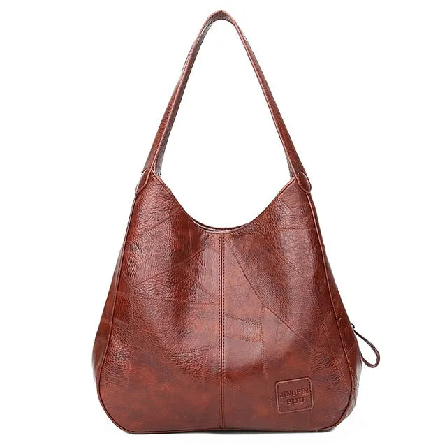 Top-handle Bolsos Designer Summer special Sac Handbags Vintage Women Leather Female 2019 Casual Totes Feminina Women Bags Shoulder Vfemage Weather-resistant Bags